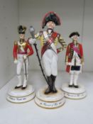 * Three limited edition (of 250) Figurines Modelled and Hand Painted By Michael Sutty - The