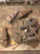 * 6 x Engineers Vices and a Pipe Vice. Please note this lot is located in Barton. Viewing and