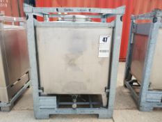 * Stainless Steel IBC - 1000 Litres, A Stainless Steel IBC 1000 Litres Capacity with removable