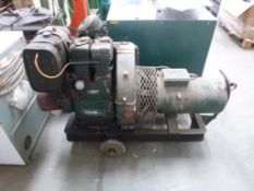 * A portable hand cranked BKB AC Generator powered by twin cylinder diesel Lister engine('no handle)