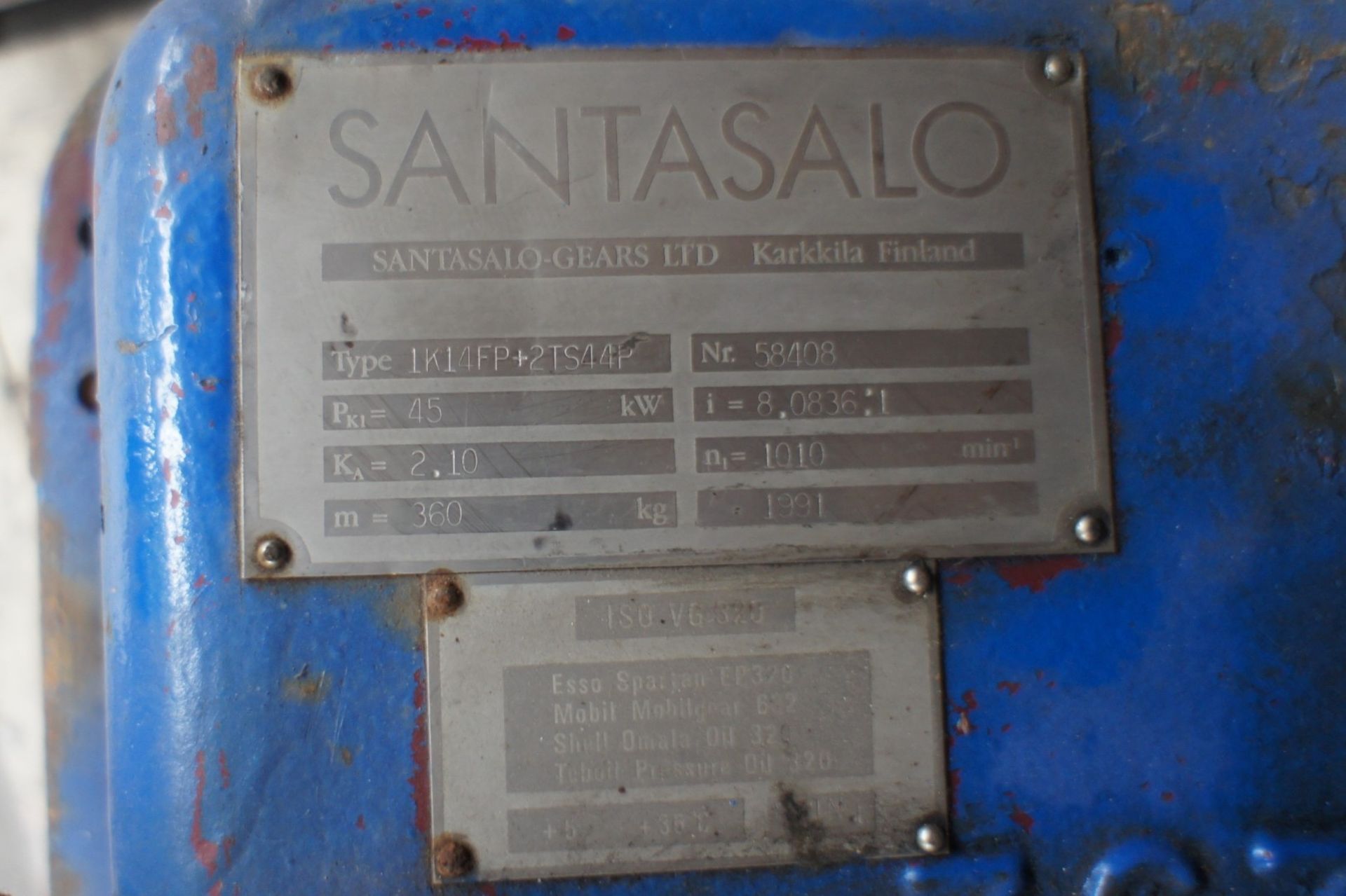 * Santasalo Gearbox 1K14FP and 2TS44P s/n 58408 - Image 3 of 3