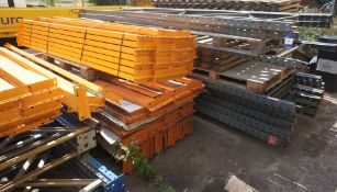 * Large quantity of boltless pallet racking comprising of 11 Dexion Speedlock end frames 4.2m, 17