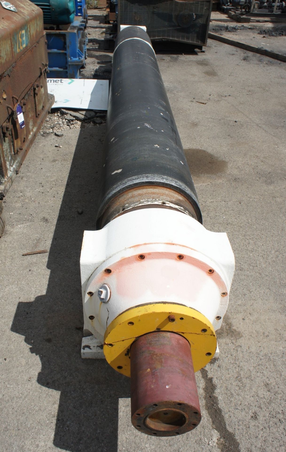 * Large paper mill steam roll with bearing blocks 18in diameter x 12ft length - Bild 3 aus 3