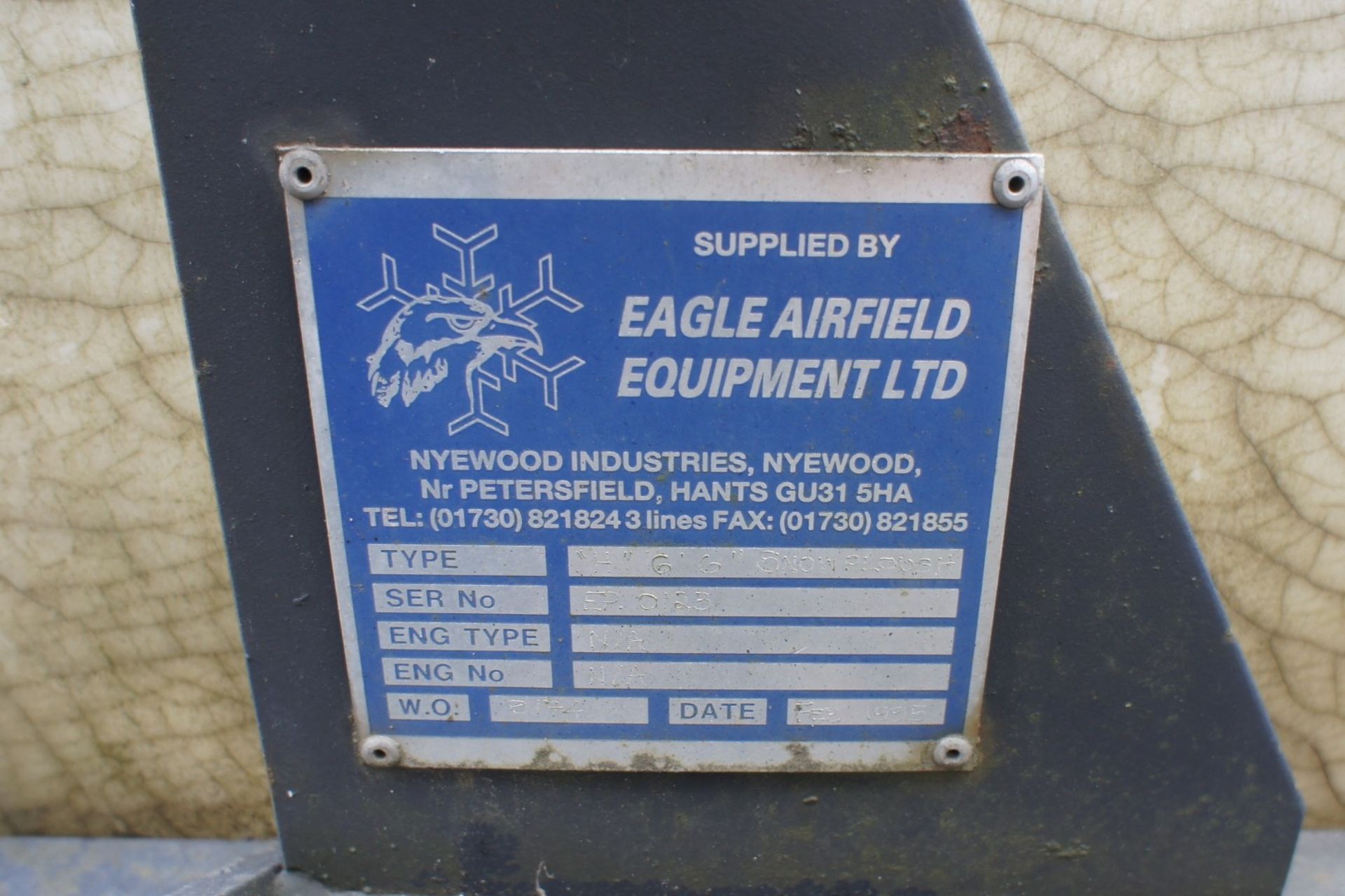 * Eagle Airfield ''H'' 6ft 6in plough attachment s/n EP0123 - Bild 5 aus 6