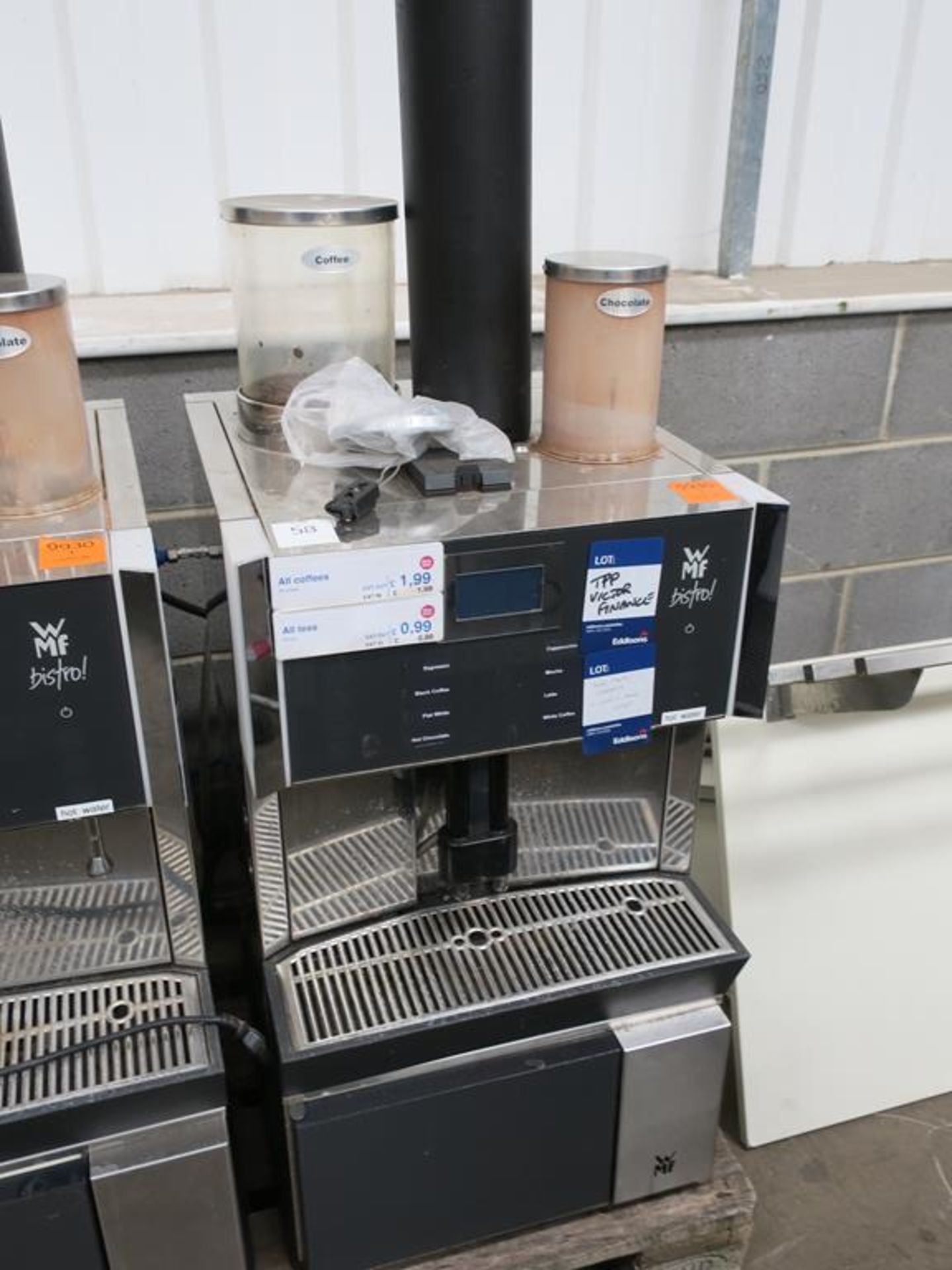 * A WMF Bistro s/steel Industrial Bean to Cup Coffee Machine 240V. Please note there is a £5 plus