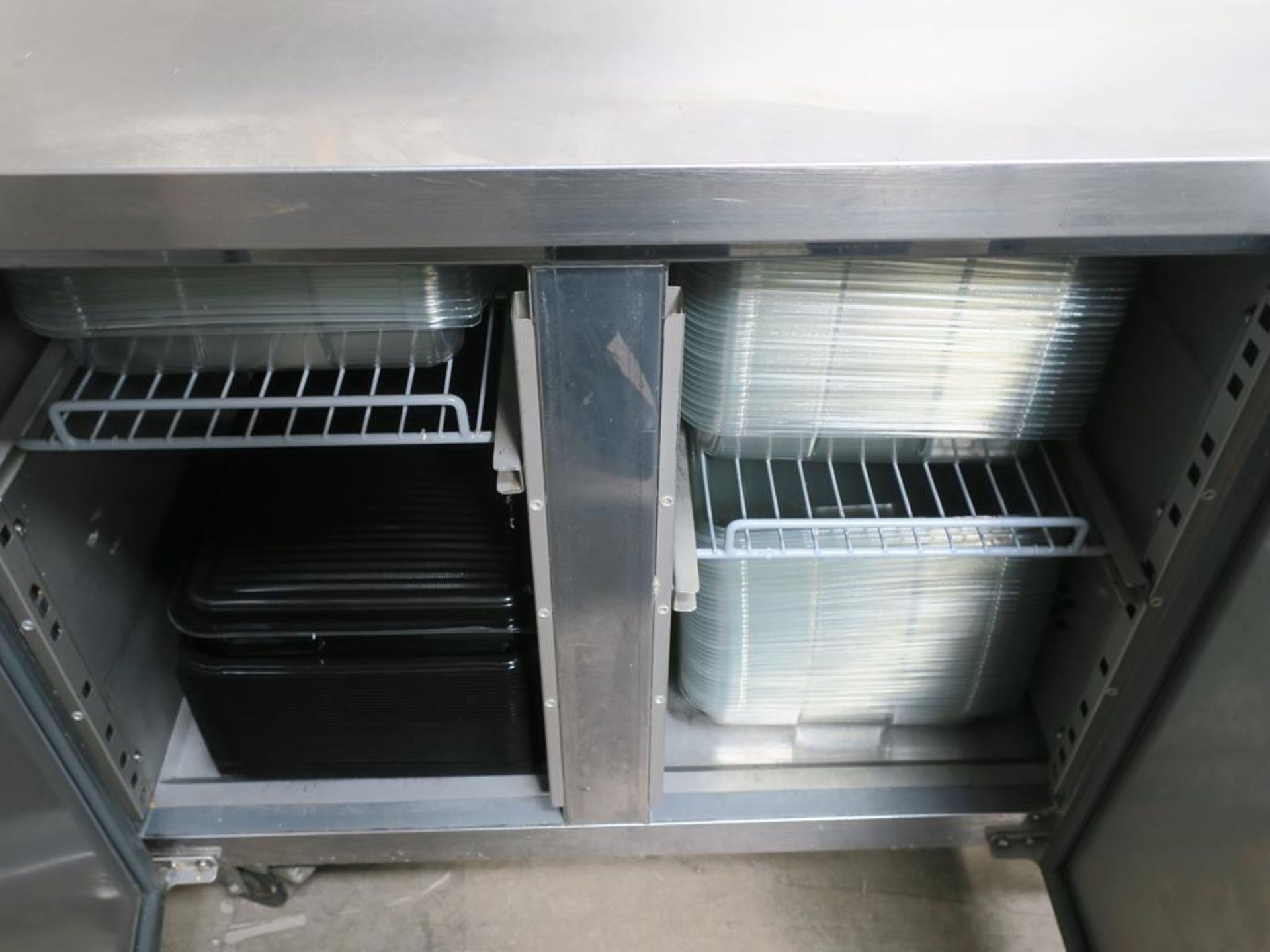 * A Blizzard (model HBC2EN) Refrigerated two door Preparation Counter s/steel 240V. Temperature - Image 3 of 5