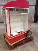 * Mobile display unit. Previously used for selling snacks etc. On wheels. (OF Ref 2) Please note