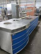 * A s/steel Hot Food Serving Unit complete with Hot Plate and Hot Cupboard and two door Storage Unit