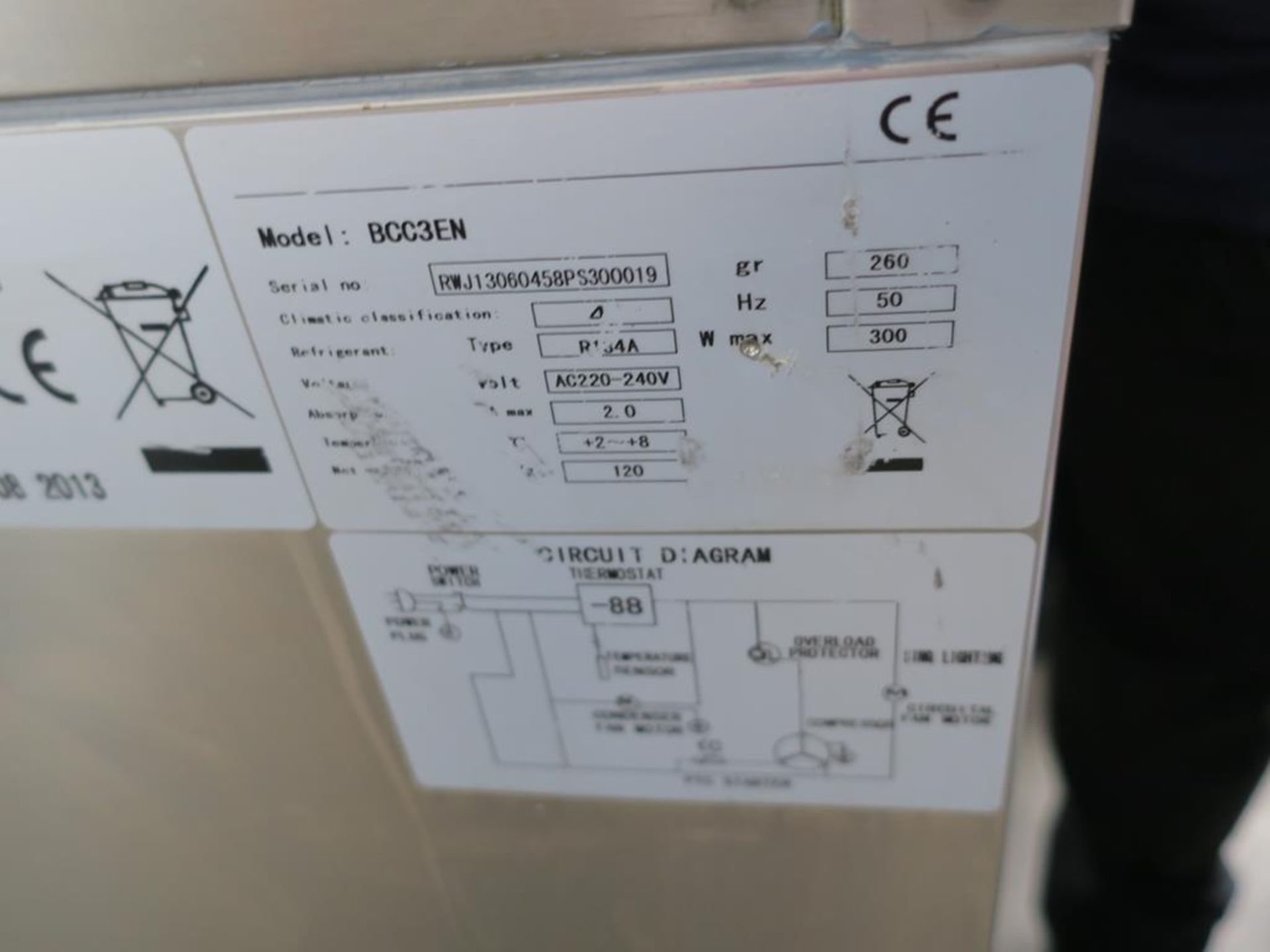 * A s/steel Blizzard Saladette (model BCC3EN) 376 litre Refrigerated Pizza/Salad Preparation Counter - Image 6 of 7