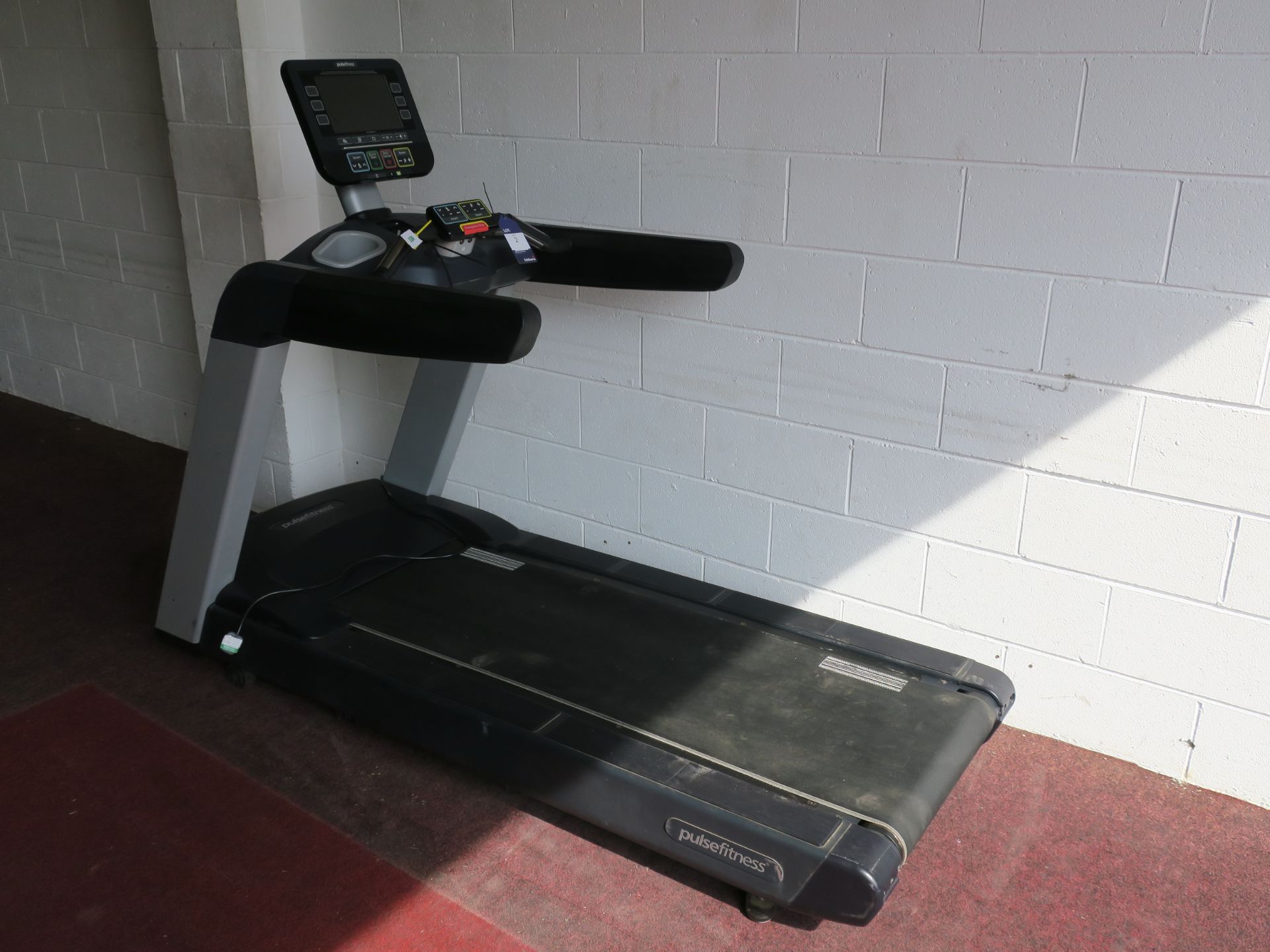 * A Pulse Fitness Model 260G Treadmill with interactive screen, heart rate monitors, cup holders, - Image 2 of 4