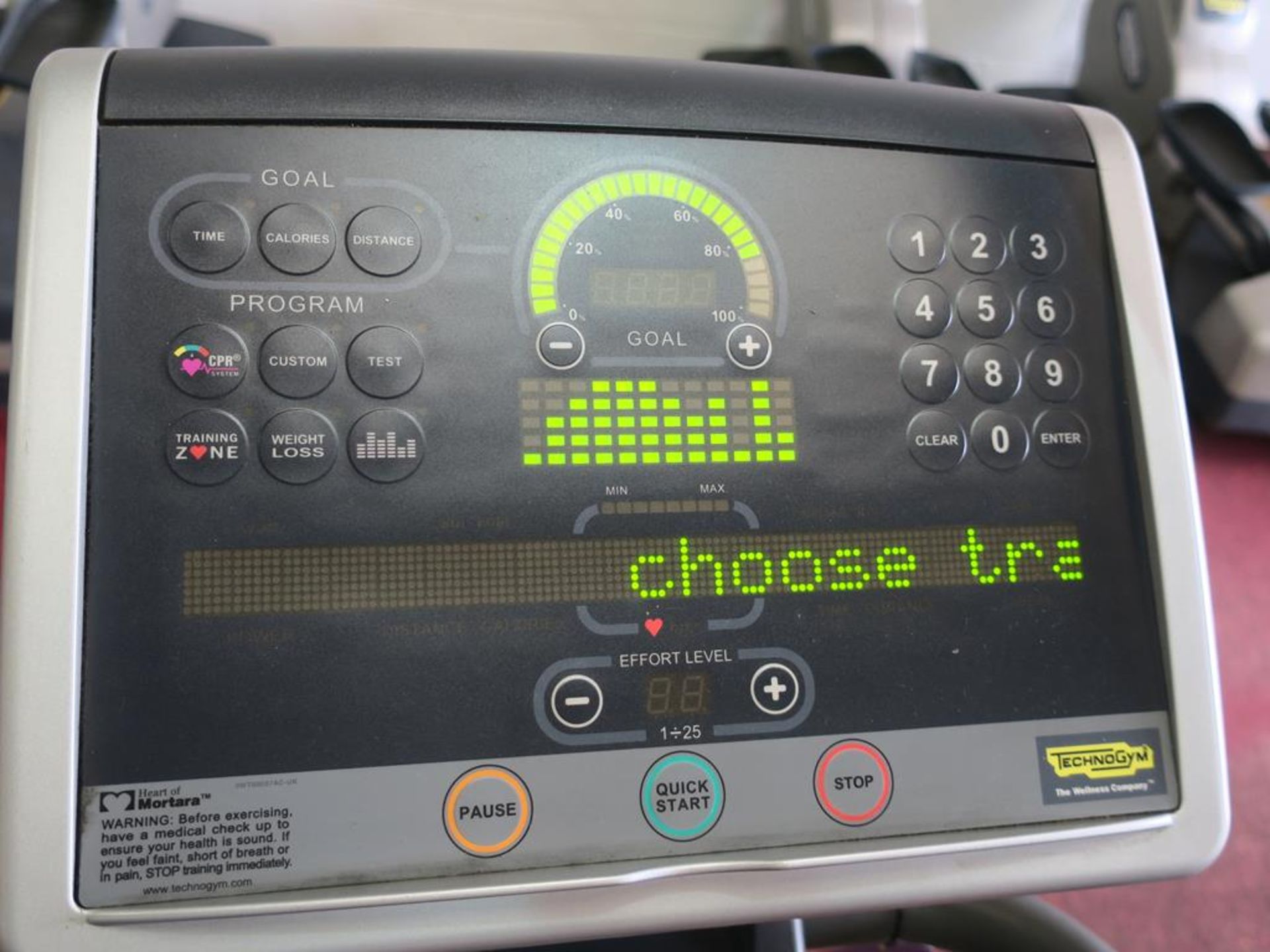 * A Technogym Wave EXC 700i with interactive screen. S/N D4984L07000490. Please note there is a £ - Image 3 of 4