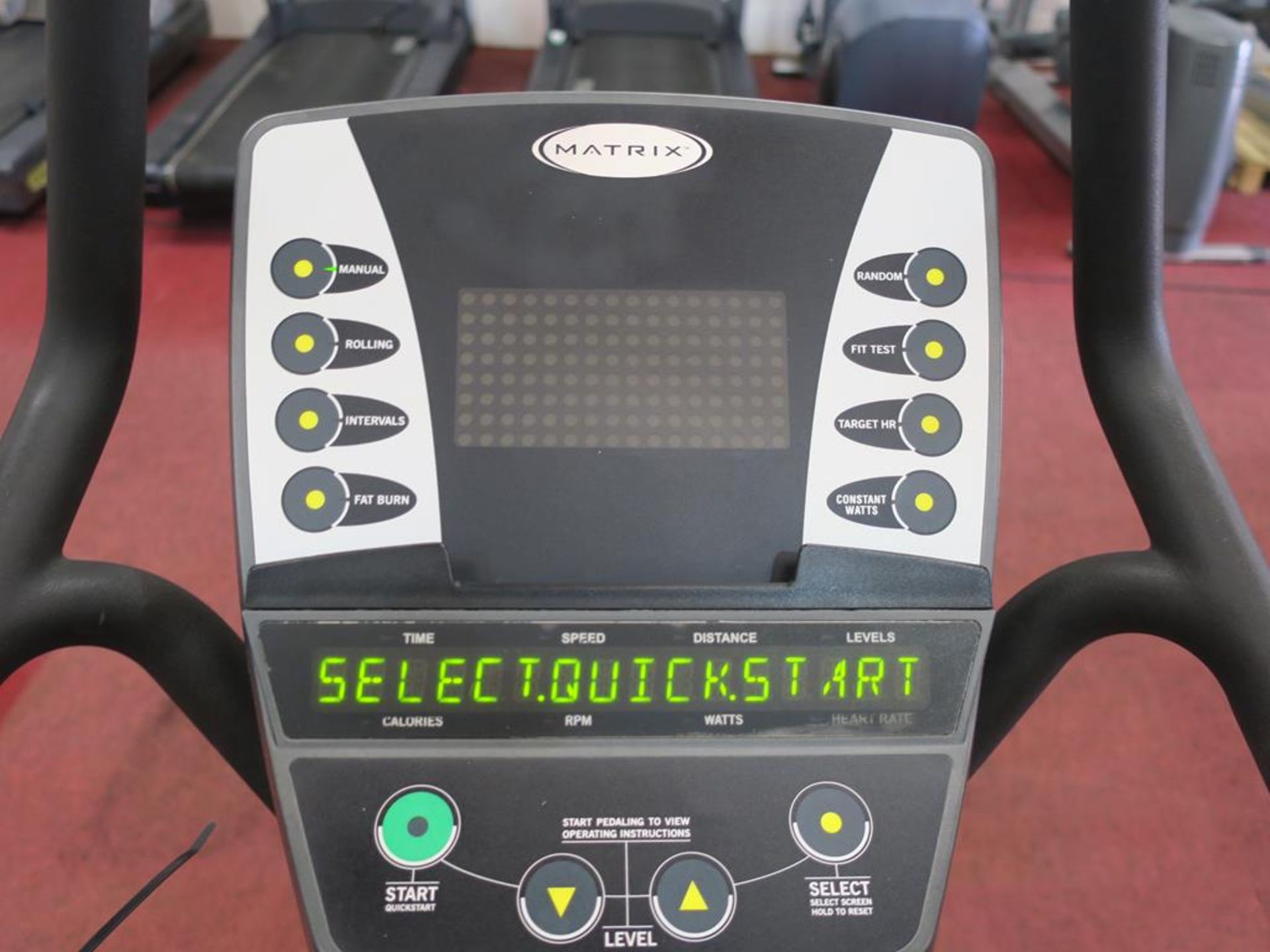 * A Matrix Upright Cycle with screen and heart rate monitor. Please note there is a £5 Plus VAT Lift - Image 4 of 4