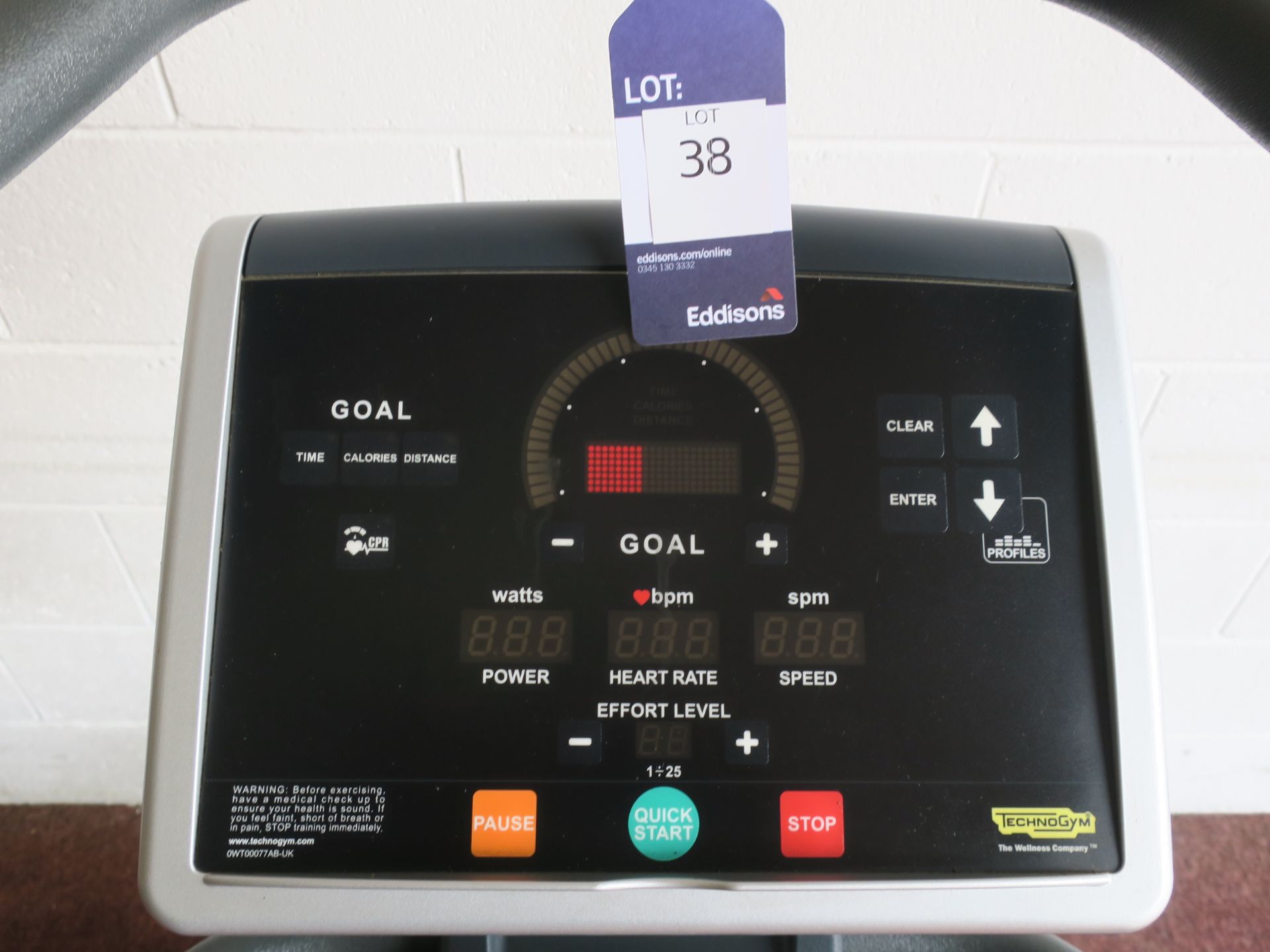 * A TechnoGym Wave EXC 500 SP Stepper Machine with Interactive Screen, Heart Rate Monitor, Cup - Image 3 of 3