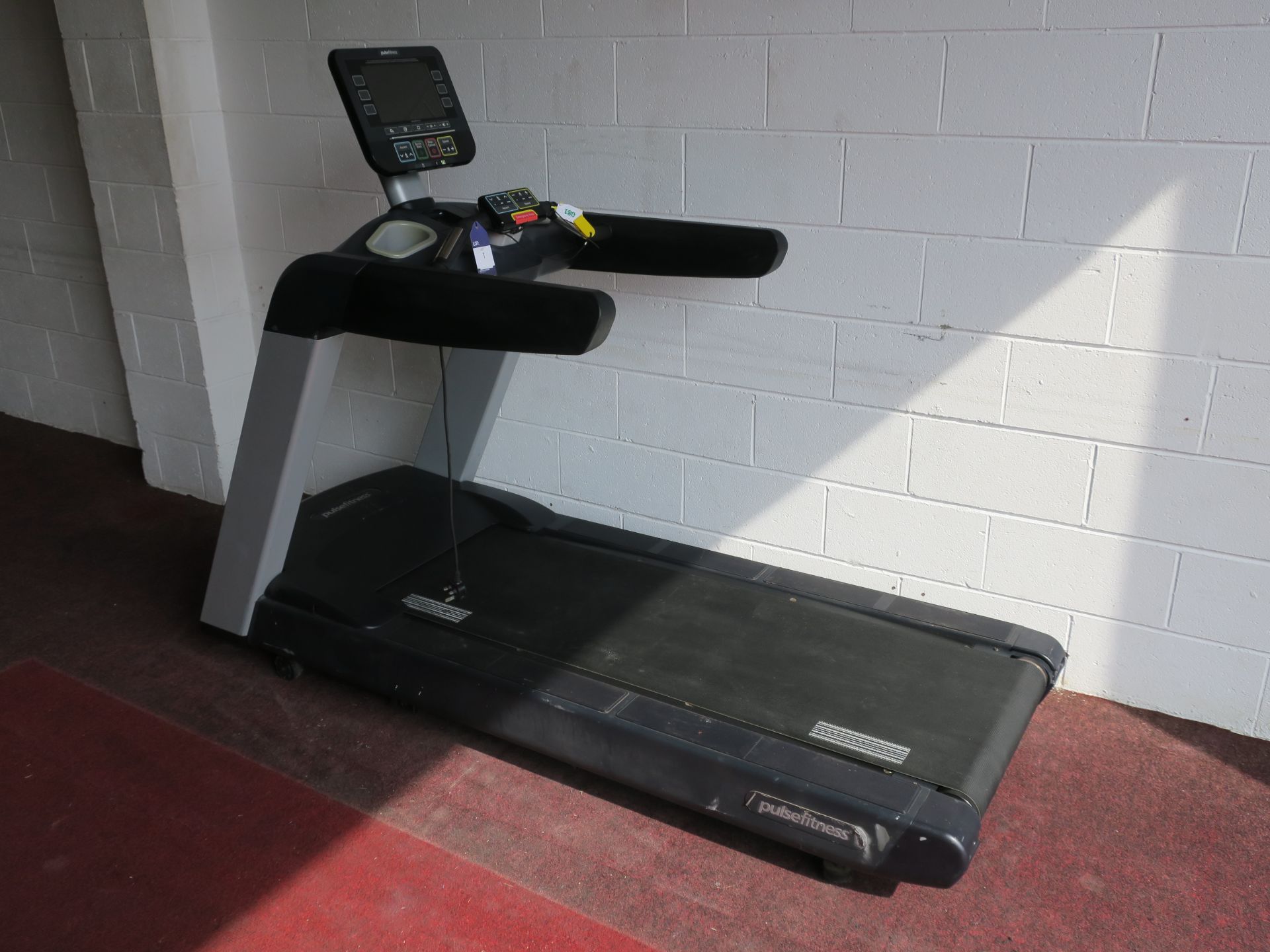 * A Pulse Fitness Model 260G Treadmill with interactive screen, heart rate monitors, cup holders, - Image 2 of 5