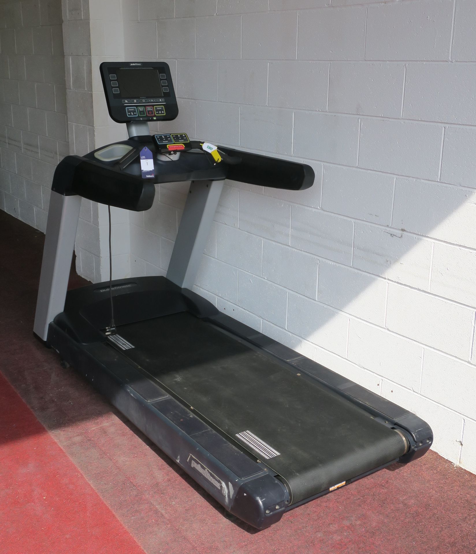 * A Pulse Fitness Model 260G Treadmill with interactive screen, heart rate monitors, cup holders, - Image 3 of 5