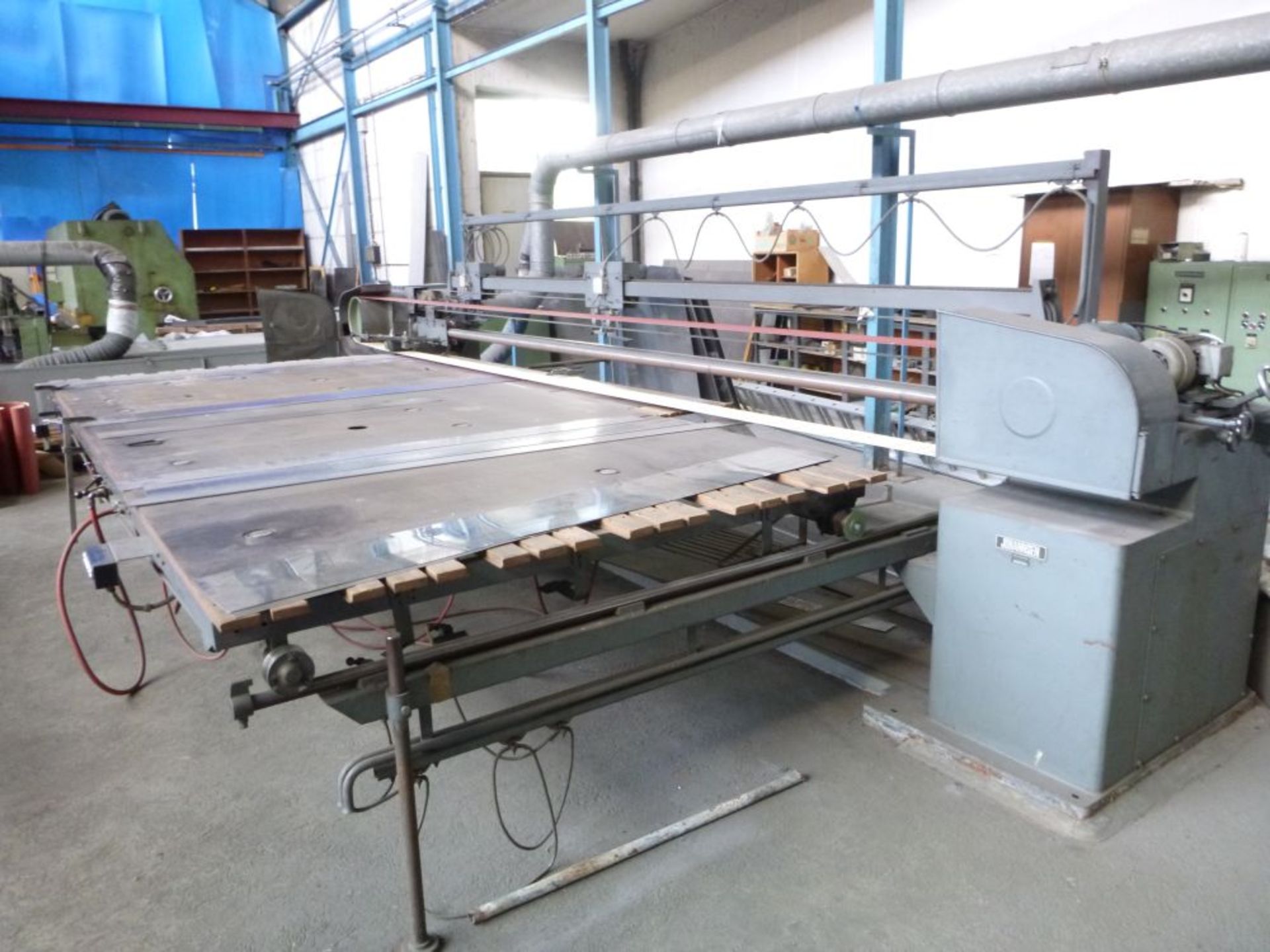 Johansson Horizontal Belt Polisher - Line for Sheet Material; max size 5000 x 2000mm. Dismantling