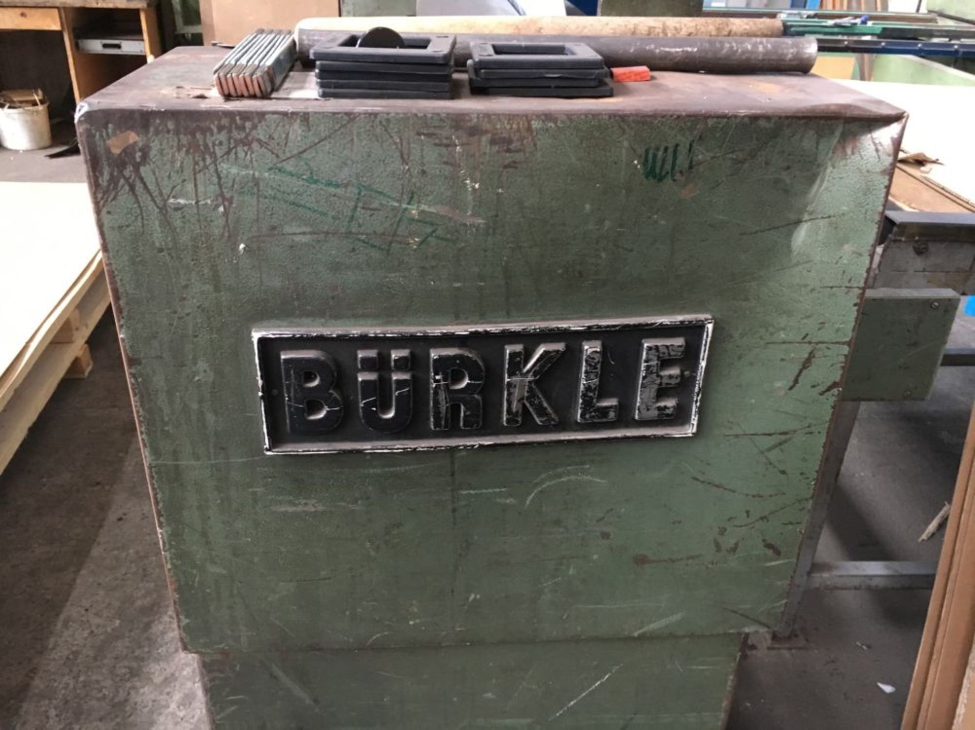 Burkle Plastic Film Applicator - YOM: Approx 1965; Width: 1600mm; Applies protective plastic film to - Image 3 of 17