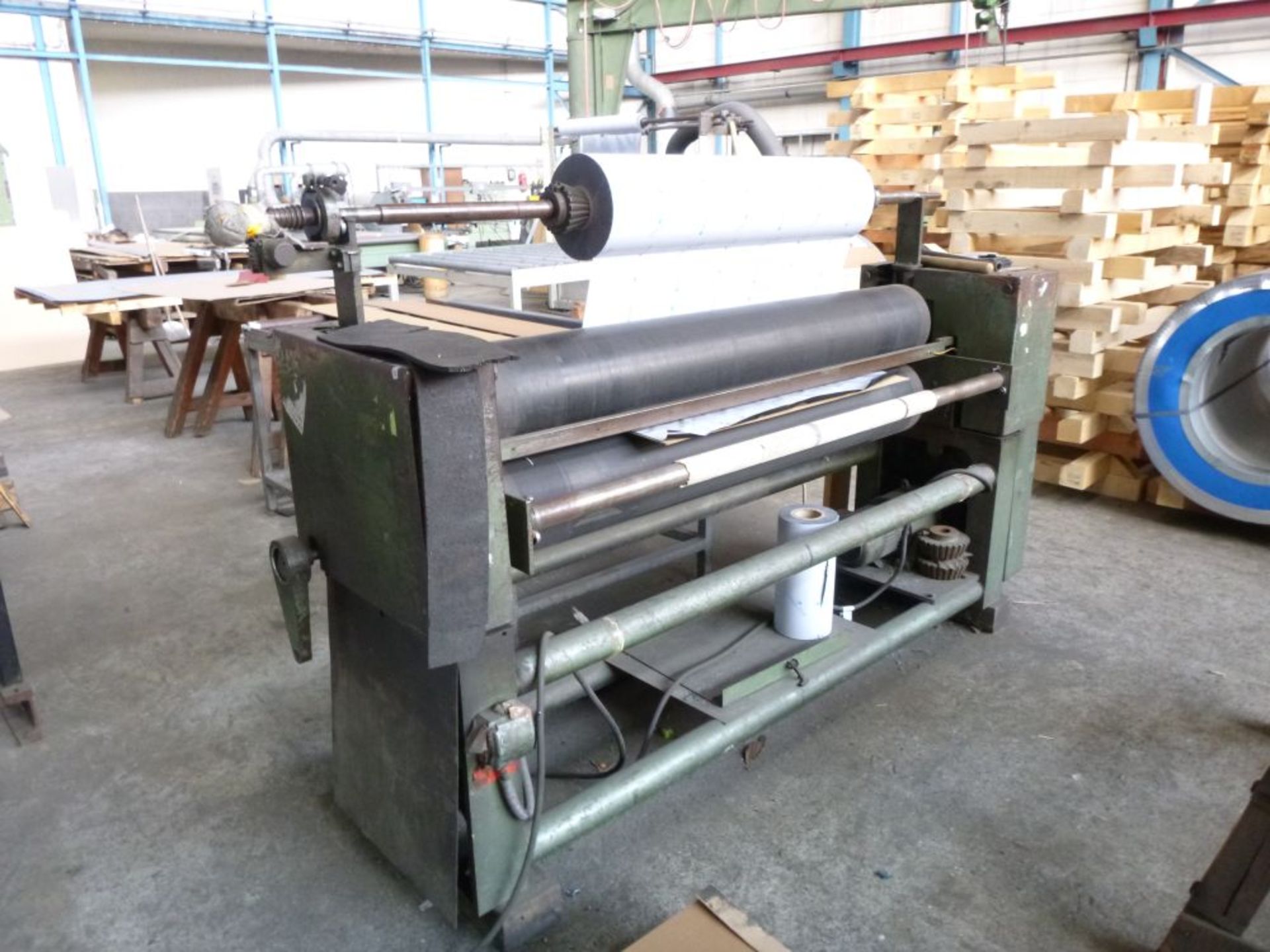 Burkle Plastic Film Applicator - YOM: Approx 1965; Width: 1600mm; Applies protective plastic film to - Image 10 of 17