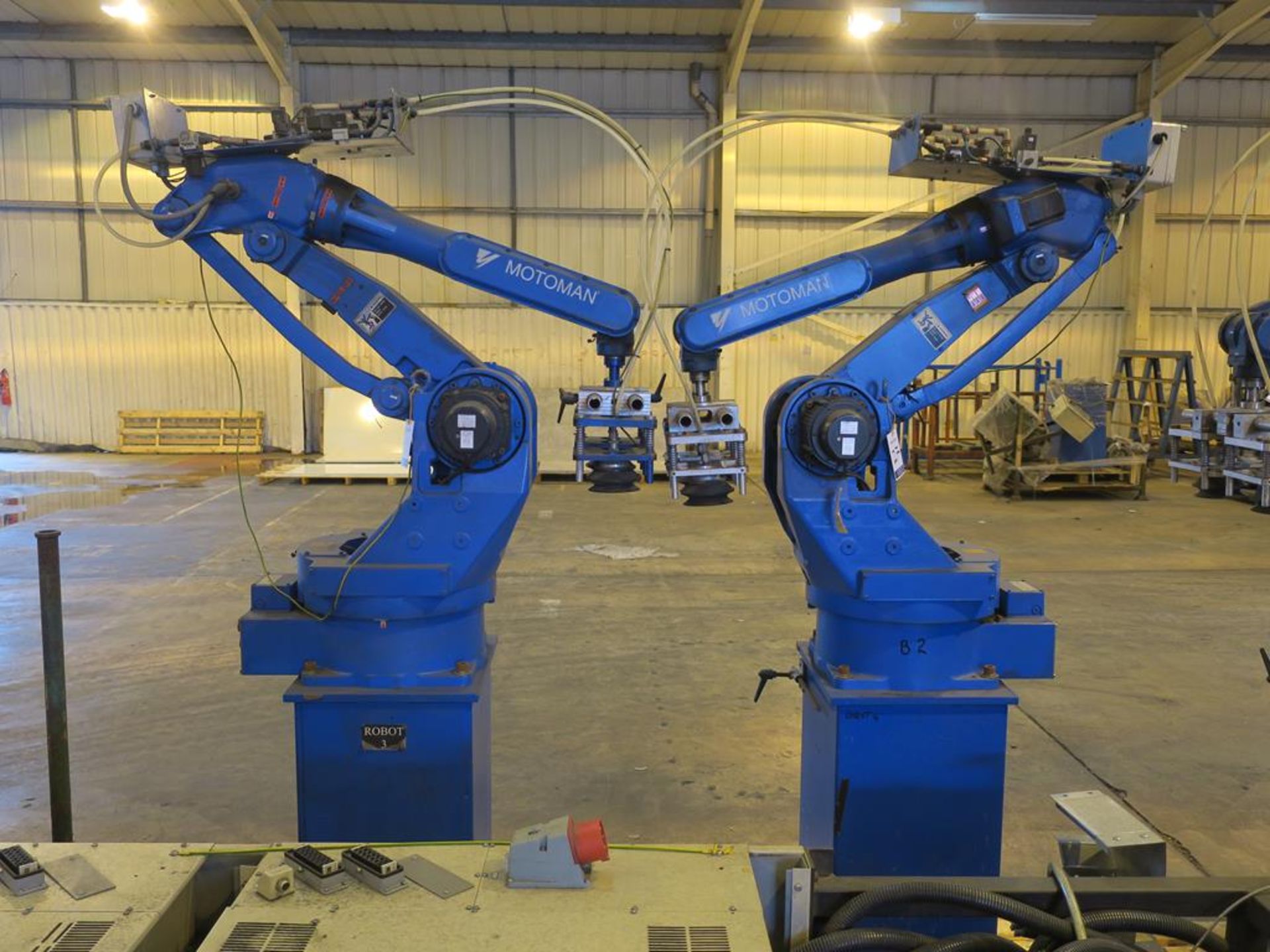 * 2 x 1999 Motoman Type YR-SK16-J00 Manipulator Robots c/w attachments; Payload 16Kg; Mass 280Kg; - Bild 10 aus 10