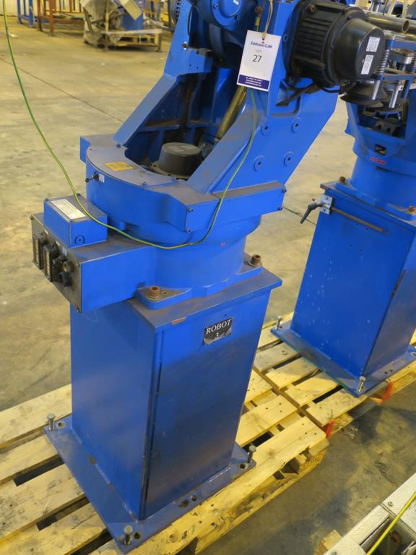 * 2 x 1999 Motoman Type YR-SK16-J00 Manipulator Robots c/w attachments; Payload 16Kg; Mass 280Kg; - Bild 7 aus 10