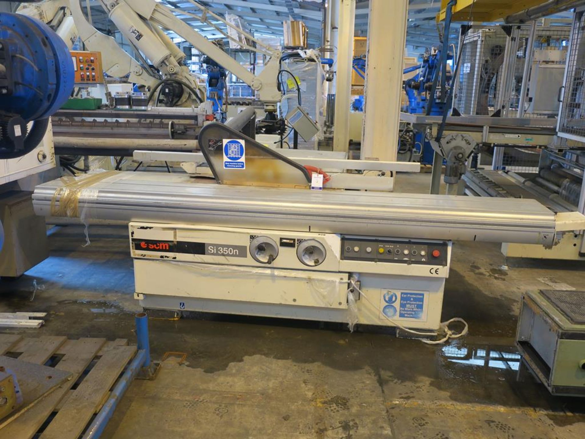 * 2002 Scm Model Si350n Sliding Table Panel Saw; 3 Phase; Matr Ab/145255; Nr 8240; Table Length