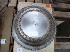 * A pallet of various Saw Blades.