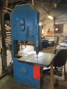 * Wadkin Bandsaw with 81.5 X 86.5cm Table (distance from blade to frame 71cm). This lot is located