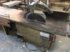 * Sagar Circular Saw Bench with 60cm (24inch) Blade. This lot is located at R&N Services,
