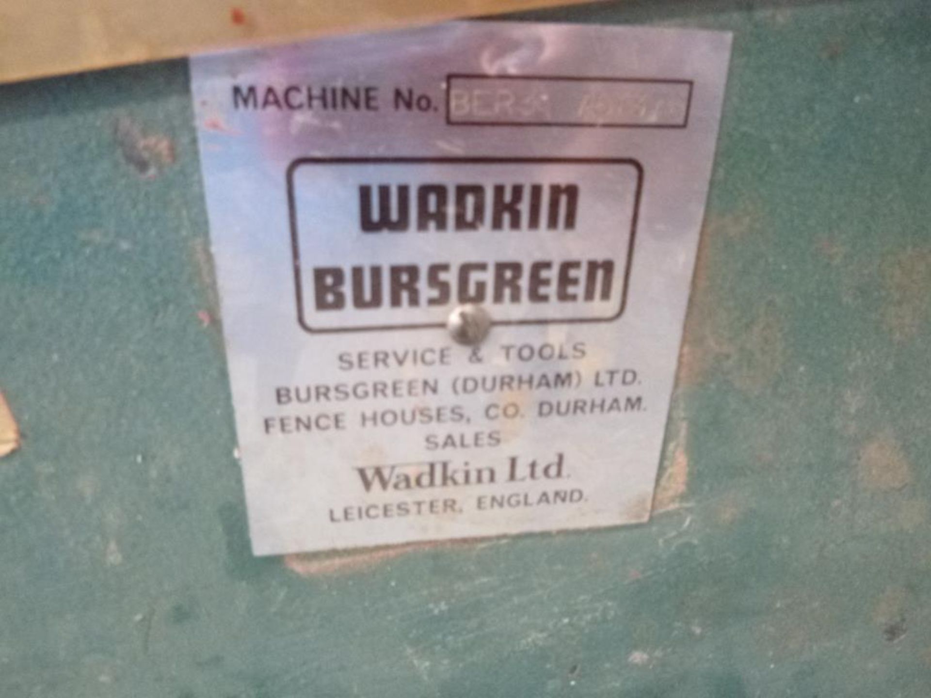 * Wadkin Bursgreen Heavy Duty Spindle Moulder, Machine No: BER3 751370. Please note there is a £10 - Image 3 of 5