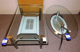 2 x Glass tables (located in Stockport)