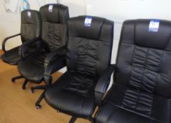 4 x leather effect office chairs (located at 20 Hornspit Lane, West Derby, Liverpool L12 5LT)