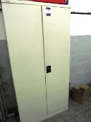 3 x double door metal cabinets