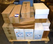 Quantity of boxed envelopes, to pallet together with approximately 1000 clear business card boxes