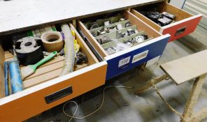 Quantity of tooling to drawers