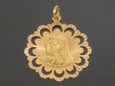 An 18ct Gold Pendant Depicting a Religeous Figure (Approx 6.2g) (est £125-£175)