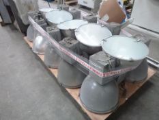 * 15 X large Industrial 'Bell' Light Units. Please note there is a £5 Plus VAT Lift Out Fee on these