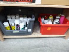 * Qty of various Aerosols including SB DE-Watering Spray and Super Pistols Spray and a qty of