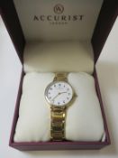 * A Ladies Accurist Classic Watch Model 8130 with case which is PVD Gold Plated (new, boxed) (RRP £