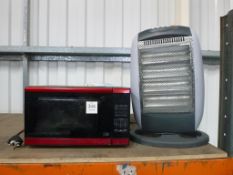 A Morphy Richards 800W Microwave together with a 240V Heater