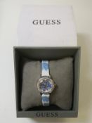 * A Guess Ladies Leather Strap Dress Watch, Model WO886L2, (New, Boxed) (RRP £49)