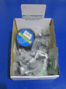 A Box of Cycle Parts- Brake Blocks and Plastic Bar Plugs (est £20-£40)