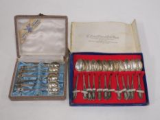 Two boxed Set of Silver Spoons. A set of 12 Spoons in Presentation Box made in Thailand, Stamped '
