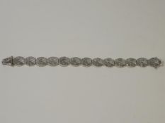A Multi Diamond Encrusted Bracelet (approx 460 diamonds - approx 4.5 carats total) (est £200-£