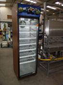 A 240V Tall Chilled Glass Fronted Display Unit. Please note there is a £5 Plus VAT Lift Out Fee on