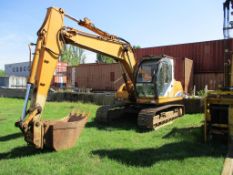 * A Samsung 130 Tracked Excavator, 9400 hours, Quick Hitch, Cummins Engine, with Extra Grading