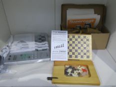 A Krypton talking Chess Master complete with user manual and batteries together with a wooden