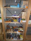 Qty of Hand Tools, Saws, Spanner, Clamps etc (4 shelves)