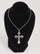 A Victorian Silver Cross (1896 Birmingham) on a later Silver Chain (est £25-£50)