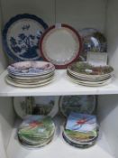 Two shelves to include a quantity of Display Plates featuring Wedgwood ''The Farm Year'' Collection,