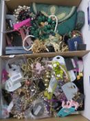 A lot to include an interesting collection of Vintage and Later Costume Jewellery, many in boxes (